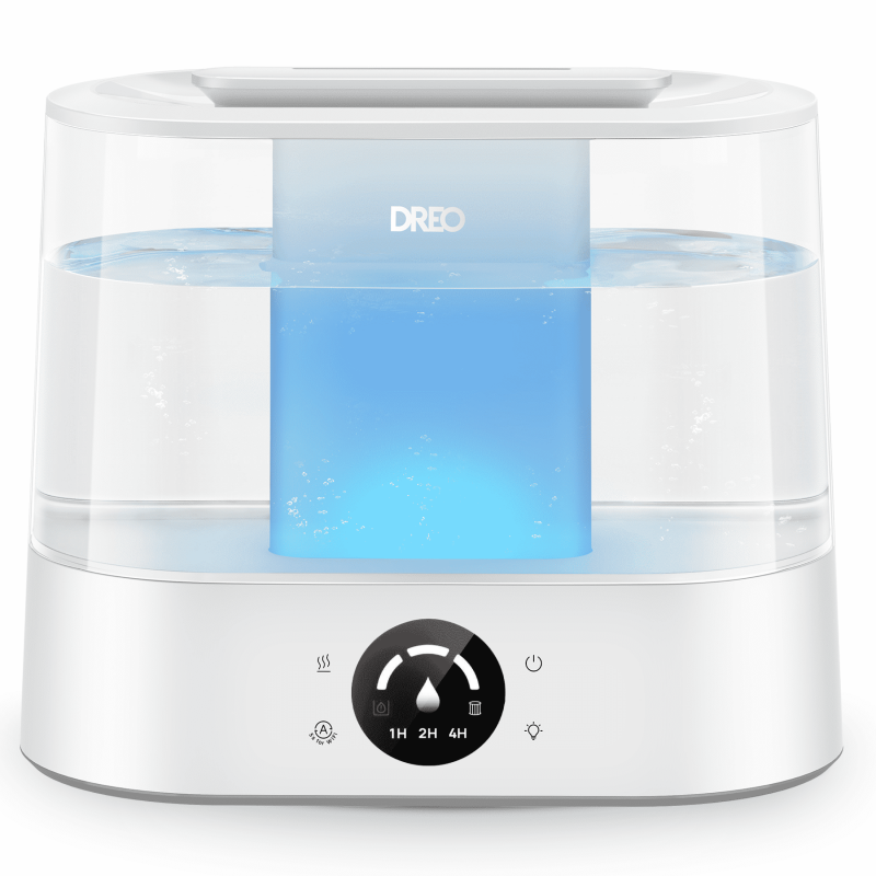 DREO 4L Cool Mist Humidifier for Large Room 36H Long Runtime Top-Fill Humidifiers Essential Oil Aroma Pad Tray 28dB Quiet Ultrasonic Humidifier for Home Touch Control