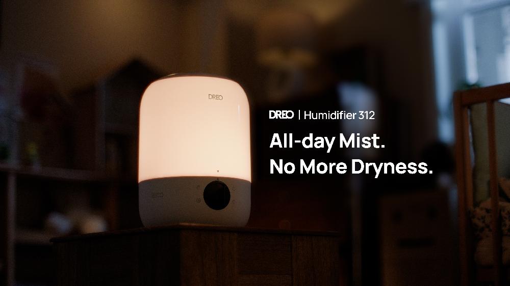 DREO Cool Mist Humidifier For Room 3.7L Top-Fill & 35H Runtime Ultrasonic Humidifier Custom Humidity Setting Light Indicator & Aroma Tray 26dB Quiet Humidifier For Home Baby Bedroom White