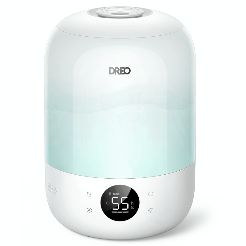 DREO Cool Mist Humidifier for Room 3.7L Top-Fill & 35H Runtime Ultrasonic Humidifier Custom Humidity Setting Light Indicator & Aroma Tray 26dB Quiet Humidifier for Home Baby Bedroom White