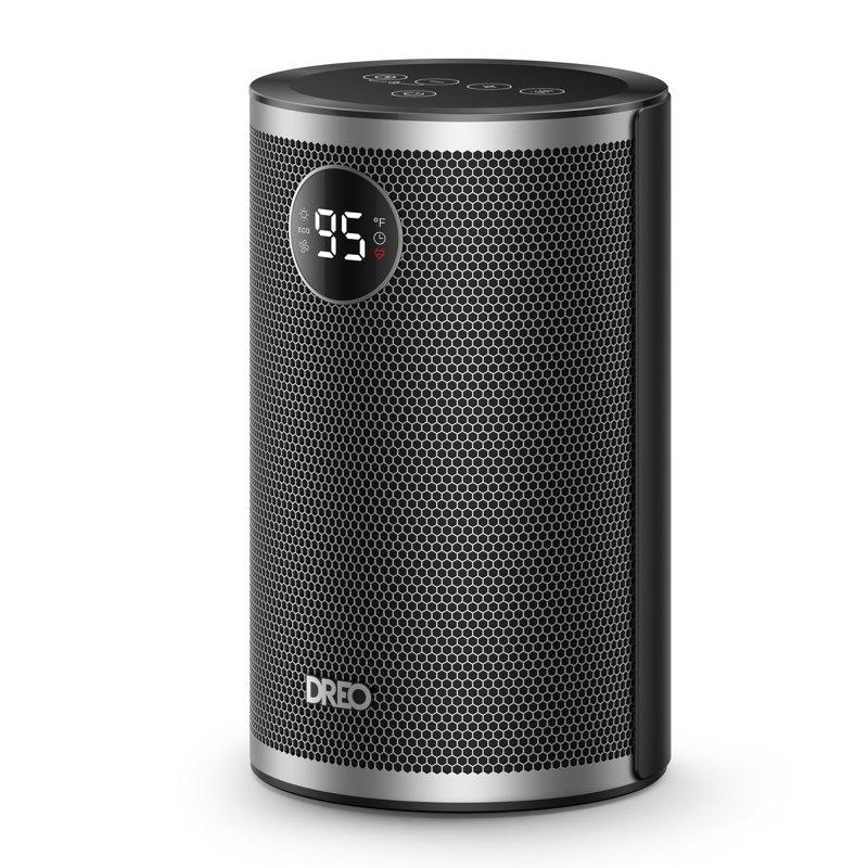 DREO Space Heater 1500W Portable Heaters For Inside Electric Heater With Thermal Sensor For Home Digital Display 12H Timer 3 Modes Safe Quiet Heater For Bedroom