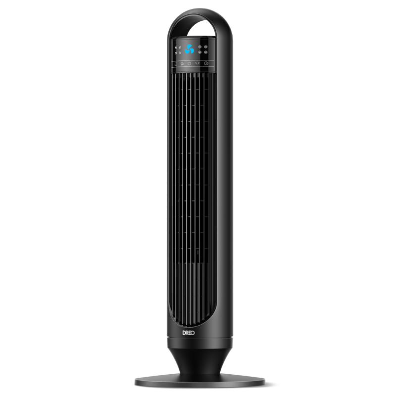 Dreo Tower Fans For Home 32" Standing Floor Fan 26 Ft/s Bladeless Fan With Remote 90° Oscillating 3 Modes 3 Speeds LED Display 8H Timer Quiet Room Fan