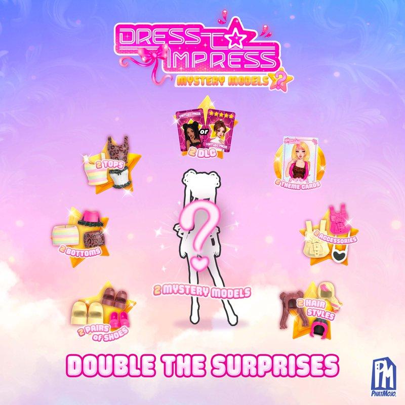 DRESS TO IMPRESS - Mystery Model Minifigure 2-Pack (4" Tall Series 1) [Includes DLC]