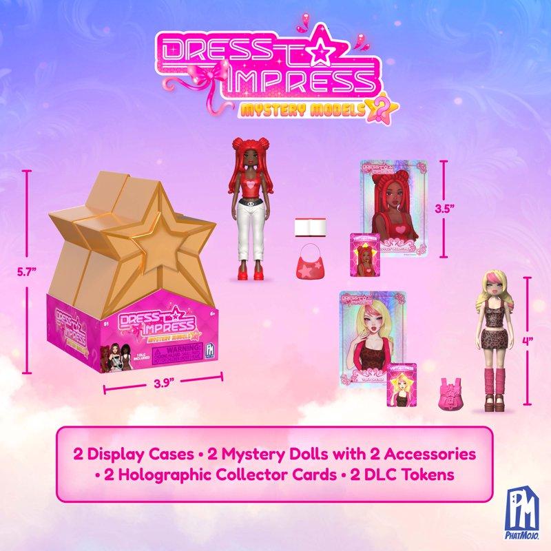 DRESS TO IMPRESS - Mystery Model Minifigure 2-Pack (4" Tall Series 1) [Includes DLC]