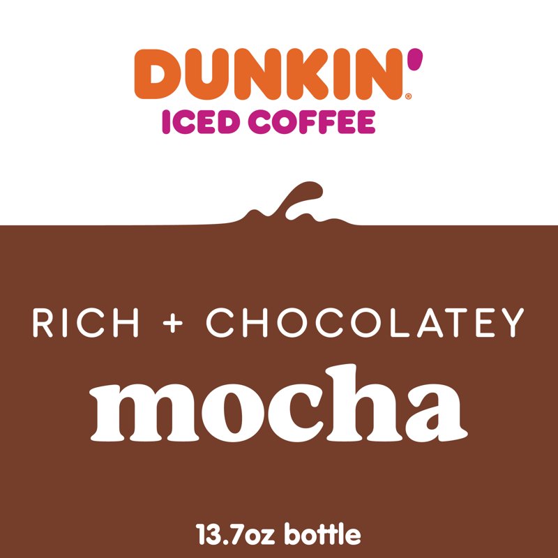 Dunkin' Mocha Iced Coffee 13.7 Fl Oz Bottle