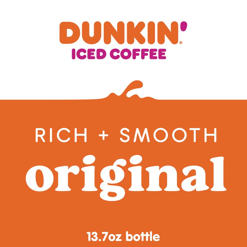 Dunkin' Original Iced Coffee 13.7 Fl Oz Bottle