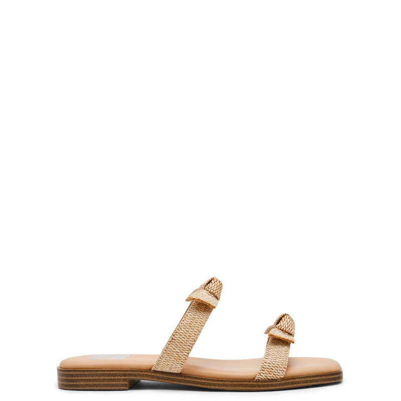 DV Dolce Vita Women's Medford Two Strap Bow Flat Sandal