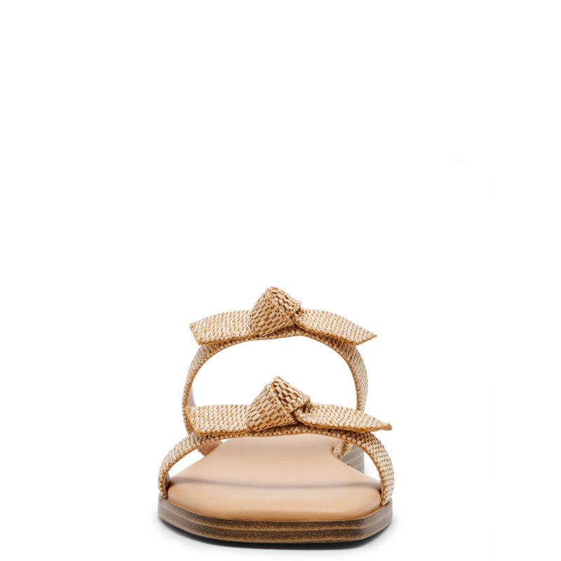 DV Dolce Vita Women's Medford Two Strap Bow Flat Sandal