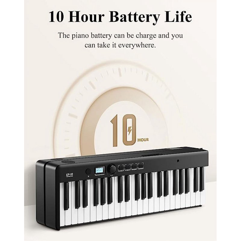 Eastar EP-10 Beginner Foldable Digital Piano 88 Key Full Size Semi Weighted Keyboard Bluetooth Portable Electric Piano With Piano Bag