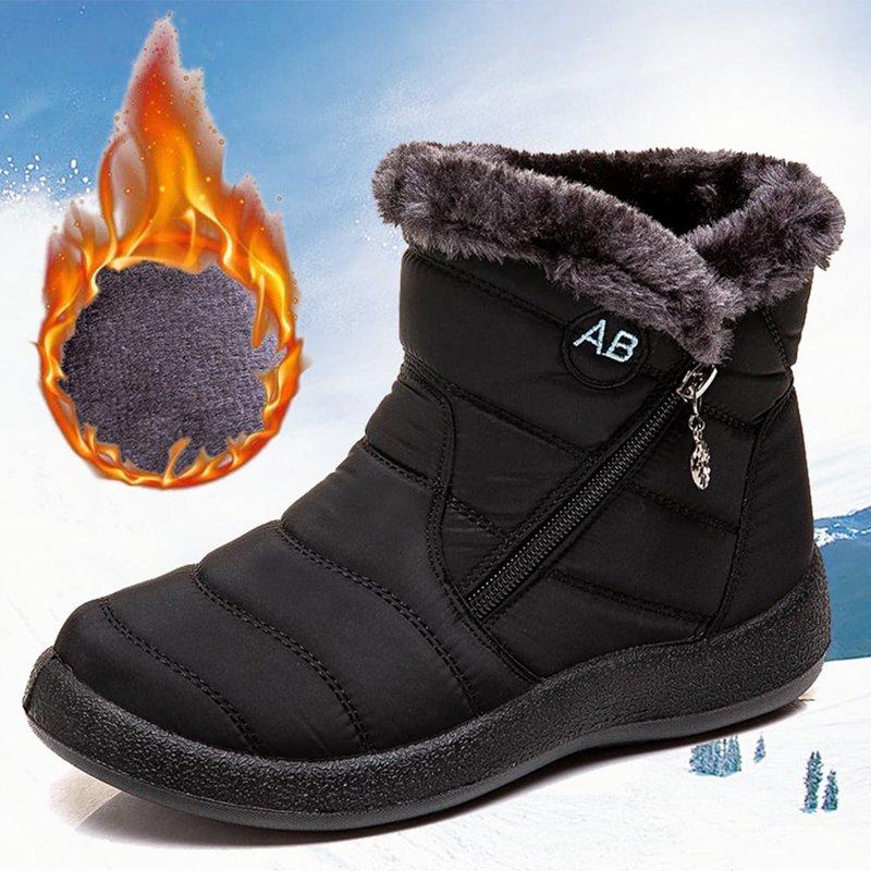 Ecetana Women Winter Snow Boots Keep Warm Ankle Booties Non-Slip And Waterproof Shoes