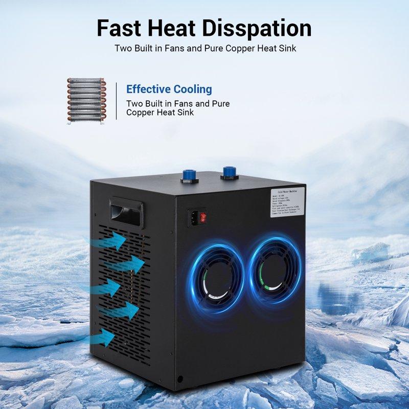 Ecojoy Aquarium Water Chiller 75GAL 1/3HP Fish Tank Chiller 300L Cooling System With Quiet Design Compressor Refrigeration
