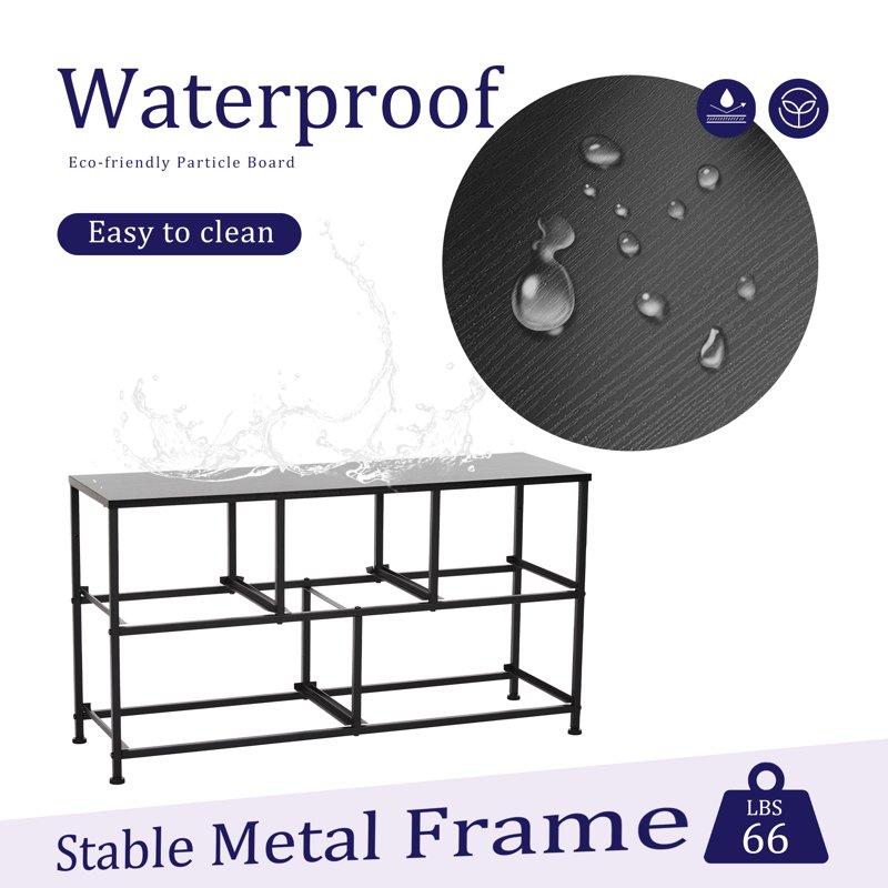 EDX 5 Drawer Dresser Wide Chest Of Drawers Nightstand Storage Tower Storage Fabric Dresser With Wood Top For Living Room Bedroom Hallway Black