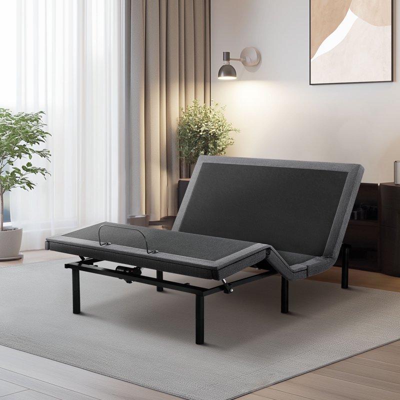 Edx Adjustable Bed Frame Individually Tilting Head And Foot With 2 USB Ports Wireless Remote Quiet Motor Twin XL Size