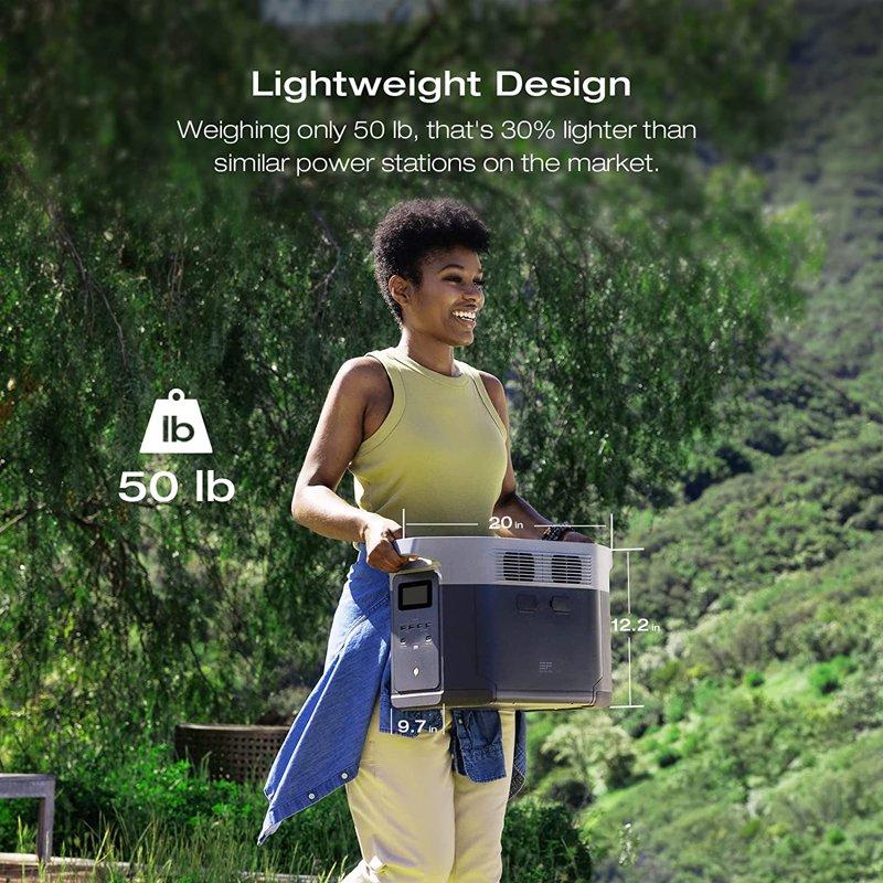 EF EcoFlow Portable Power Station DELTA 2 Max Lite 1900Wh Capacity LFP Battery Full Charge In 1 Hr Solar Generator For Home Backup Power Camping RV(Solar Panel Optional)