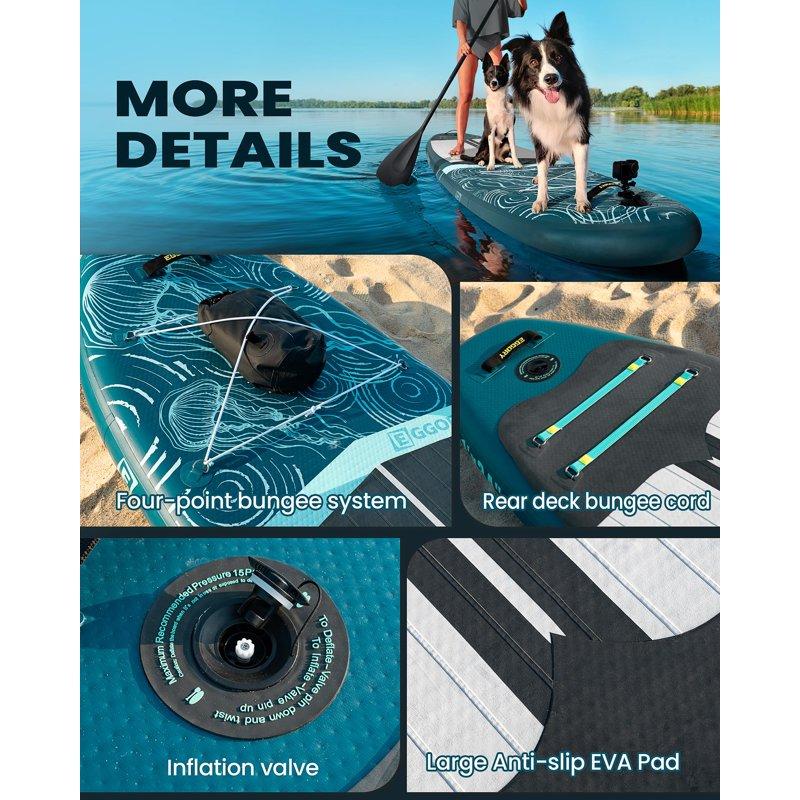 EGGORY 11 Ft Inflatable Paddle Boards Stand Up Paddle Board With Full SUP Accessories