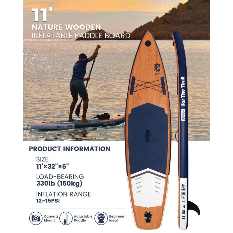 EGGORY Inflatable Paddle Boards 11ft Stand Up Paddle Boards With Premium SUP Paddle Board Accessories For Youth & Adults
