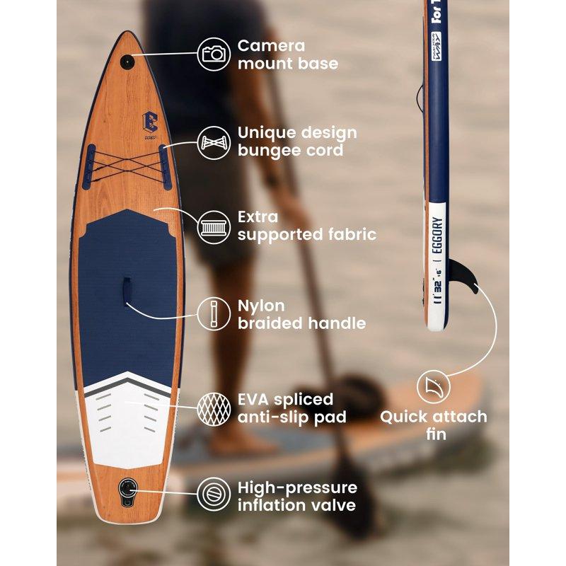EGGORY Inflatable Paddle Boards 11ft Stand Up Paddle Boards With Premium SUP Paddle Board Accessories For Youth & Adults