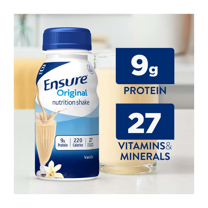 Ensure Original Nutrition Shake 9g Protein Vanilla 8 Fl Oz - 16 Pack