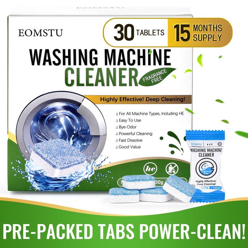 EOMSTU Washing Machine Cleaner Tablets Fragrance Free 30 Count