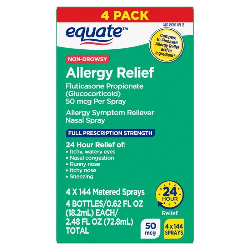Equate Fluticasone Propionate Nasal Allergy Relief Spray 50 mcg Non-Drowsy