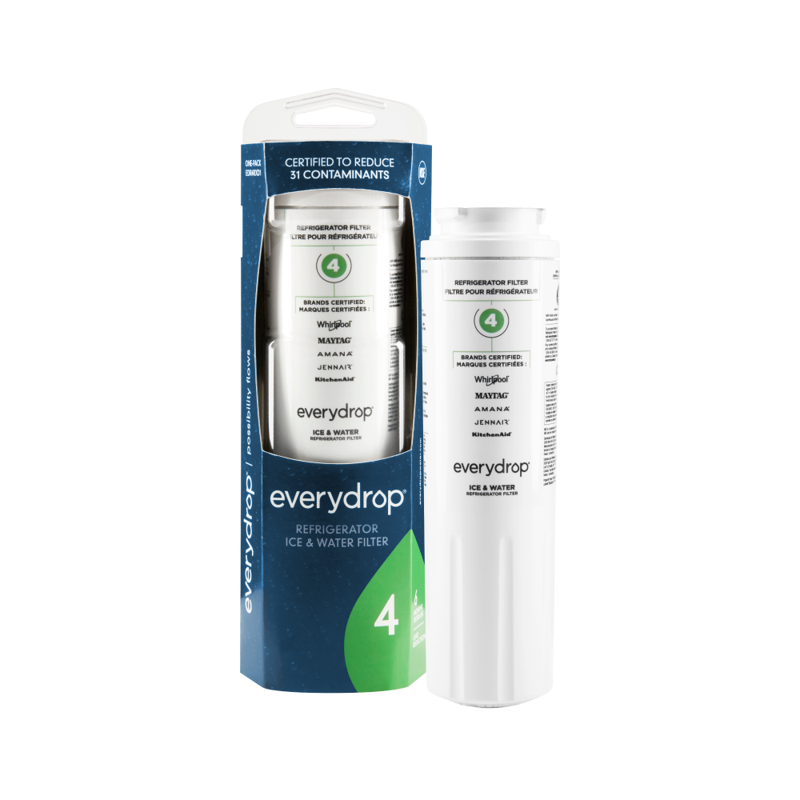 everydrop by Whirlpool Ice and Water Refrigerator Filter 4 EDR4RXD1 Single-Pack Green