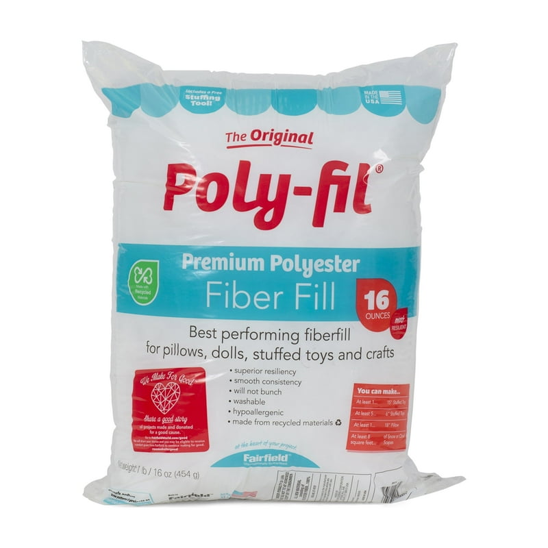 Fairfield World Poly-Fil® Premium Polyester Fiber Fill 16oz Bag Pack Of One