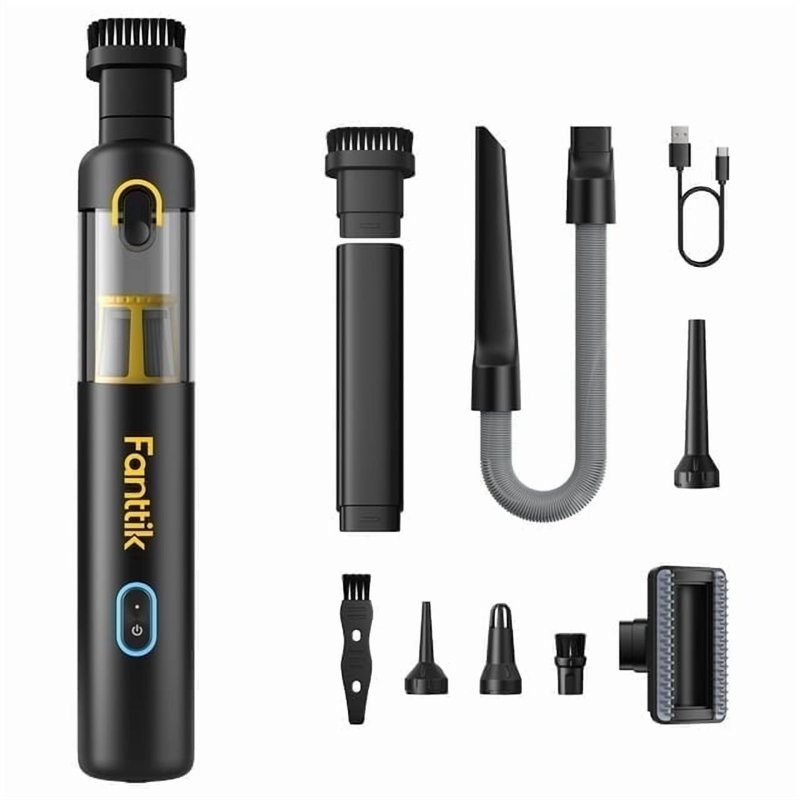 Fanttik Slim V8 Pro 120W Cordless Car Vacuum 19000PA Suction 4 In 1 Portable Mini Vacuum Handheld Vacuum Cleaner With Accessories