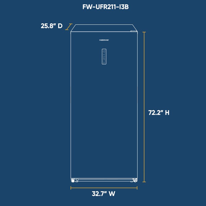 Farberware 21 Cu. Ft. Upright Convertible Freezer & Fridge Garage Ready White