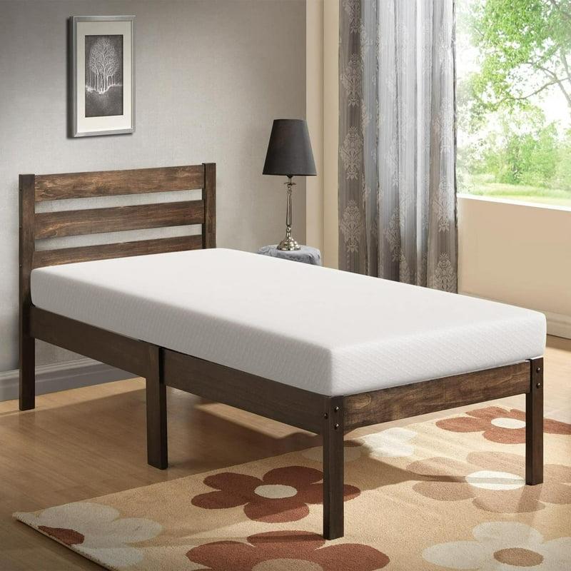 FDW Twin Mattress 6 inch Gel Memory Foam Mattress Queen Mattresses Medium Firm Mattresses White Adults