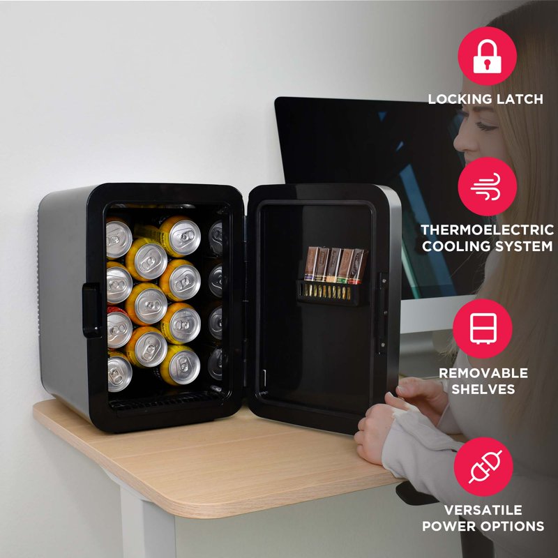 Frigidaire Retro 10L 15-Can Mini Personal Fridge Cooler EFMIS183 Stainless Steel