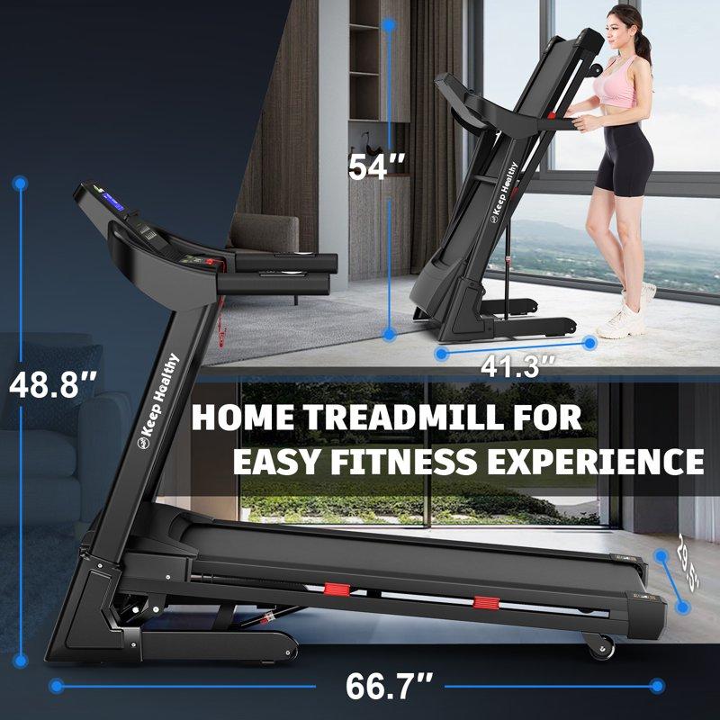 FYC 400LBS Capacity 3.5 HP Treadmill With 15% Auto Incline For Home- Heavy Duty Treadmill Foldable With APP/Bluetooth - 18 Inch Wide Belt Folding Treadmill For Home Gym Walking Running Exercise