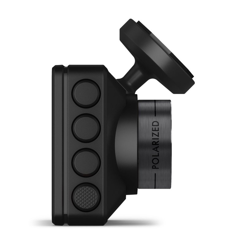 Garmin Dash Cam™ X210 Compact 1440p HD Dash Cam With A 140-degree Field Of View Built In Clarity™ Polarizer Voice Controlled GPS 2.4” Display Automatic Recording