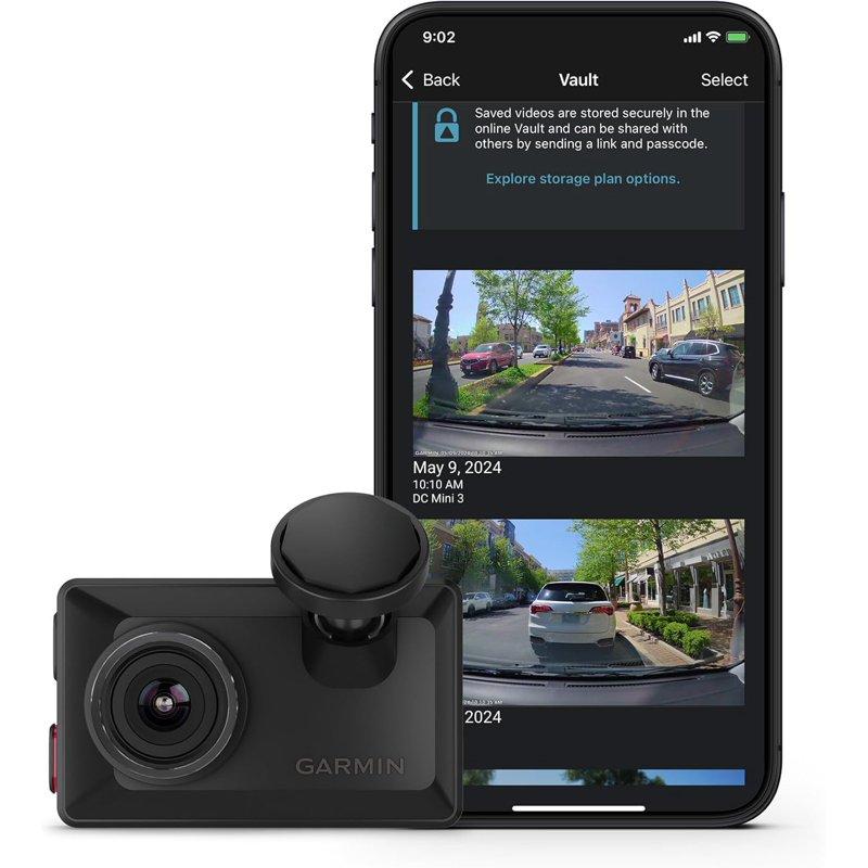 Garmin Dash Cam™ X310 Compact 4k Ultra HD Touchscreen Dash Cam With A 140-degree Field Of View Built In Clarity™ Polarizer Voice Controlled GPS 2.4” Display Automatic Recording