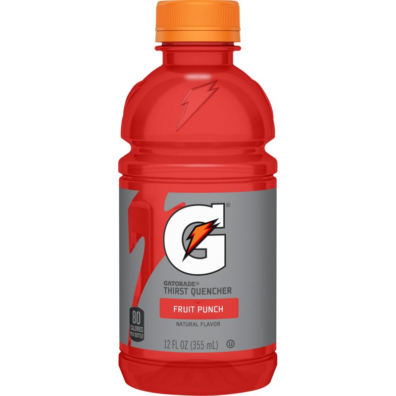Gatorade Thirst Quencher Fruit Punch Sports Drinks 12 Fl Oz 12 Count Bottles