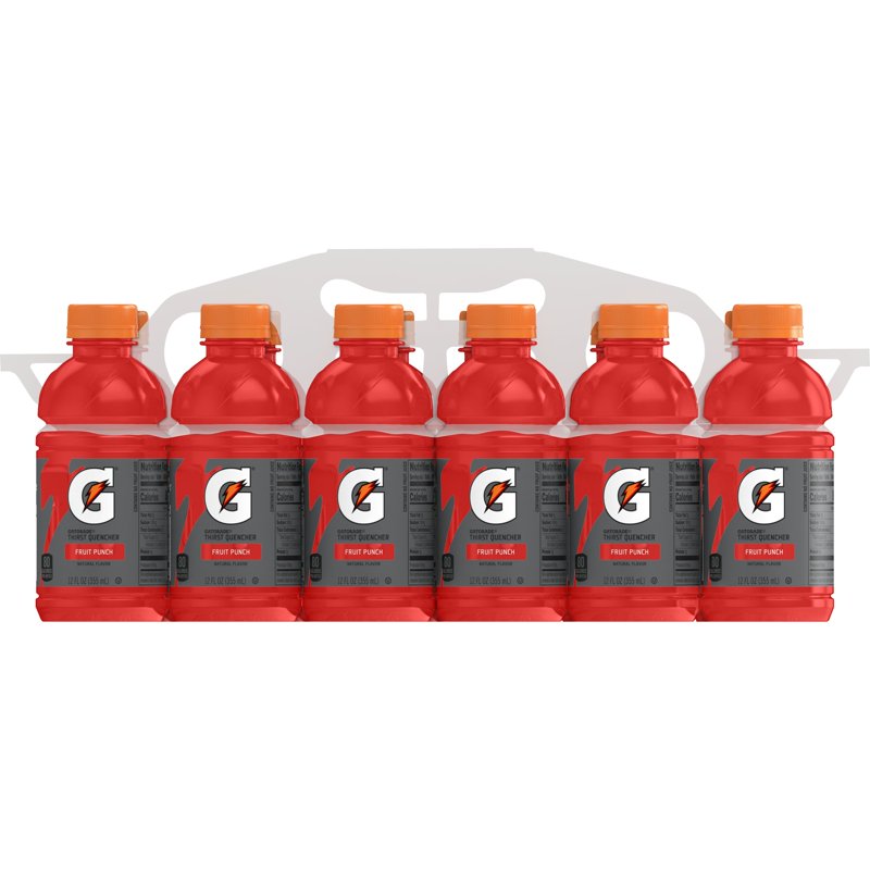 Gatorade Thirst Quencher Fruit Punch Sports Drinks 12 fl oz 12 Count Bottles