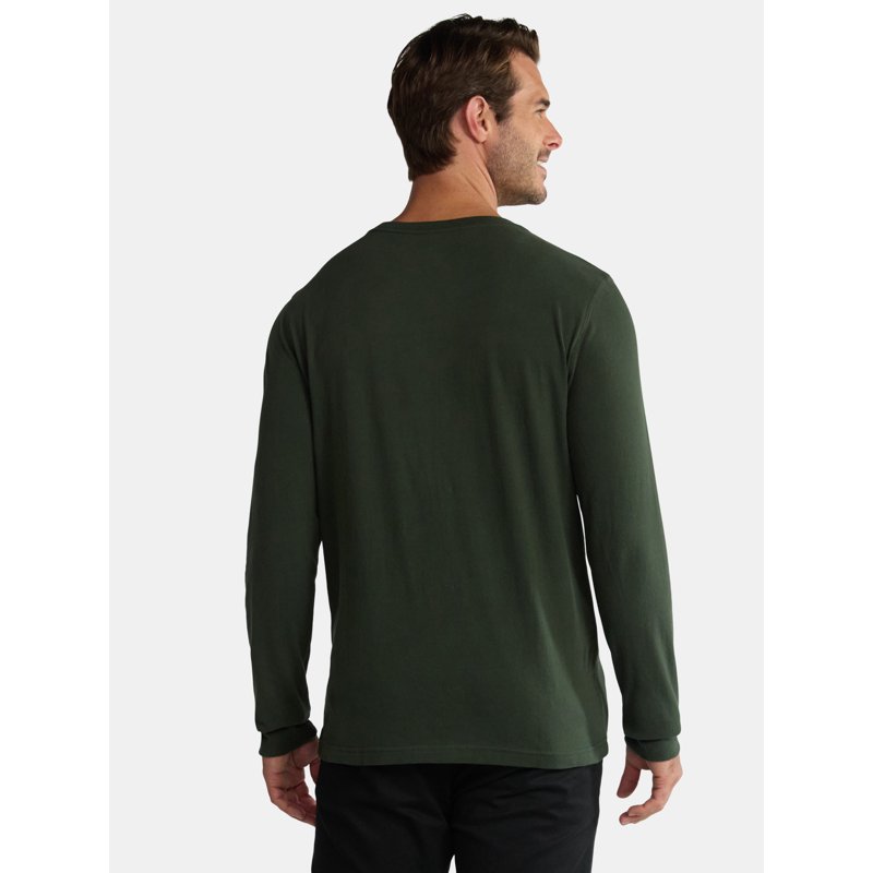 George Men's & Big Men's Crewneck T-Shirt With Long Sleeves Size XS-3XLT