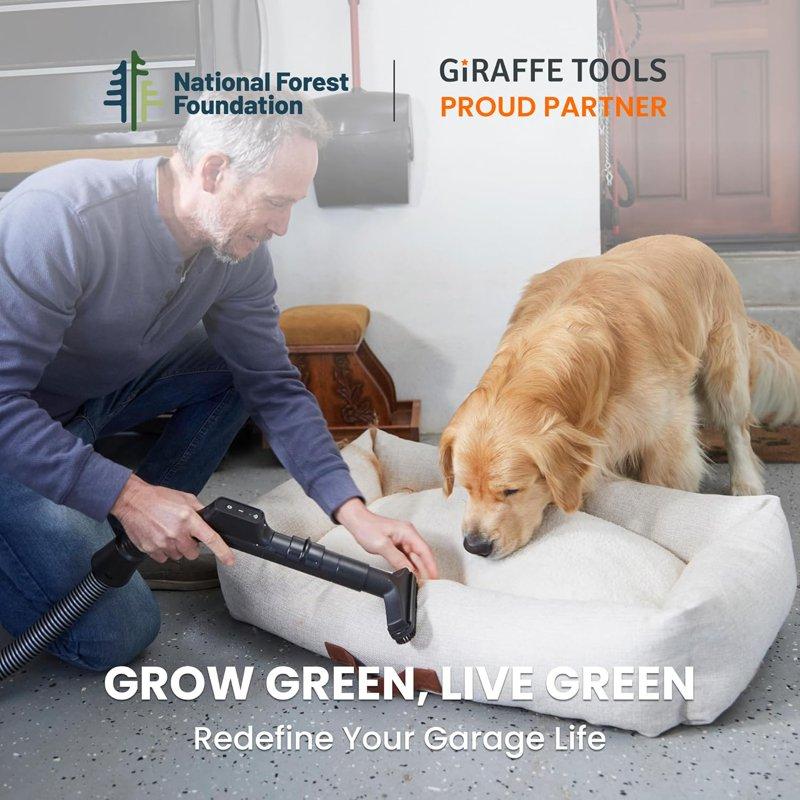 Giraffe Tools Wet Dry Vacuum Cleaner With 30FT Retractable Hose Remote Control