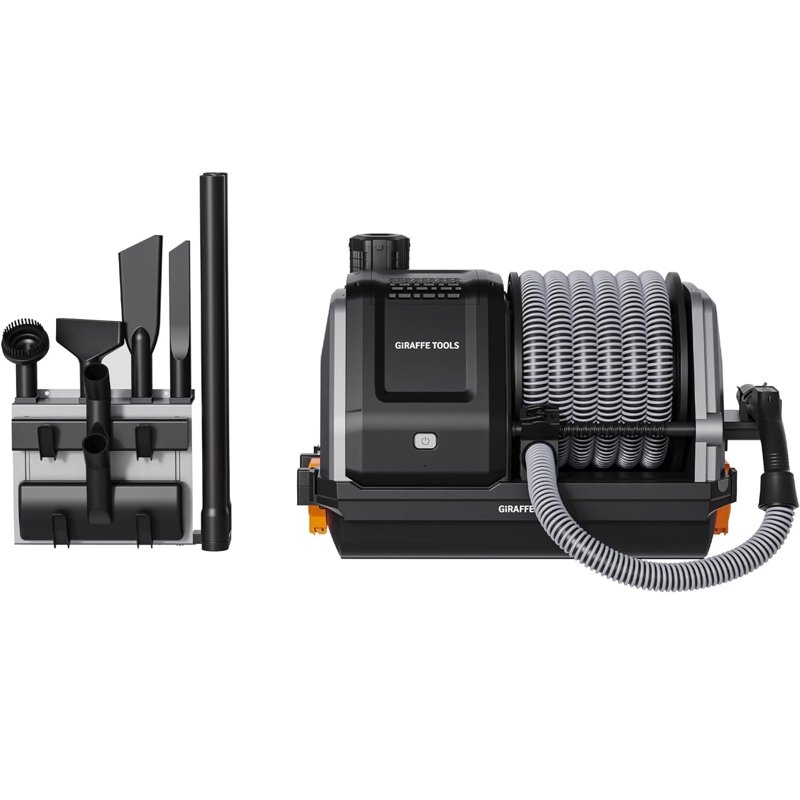 Giraffe Tools Wet Dry Vacuum Cleaner with 30FT Retractable Hose Remote Control