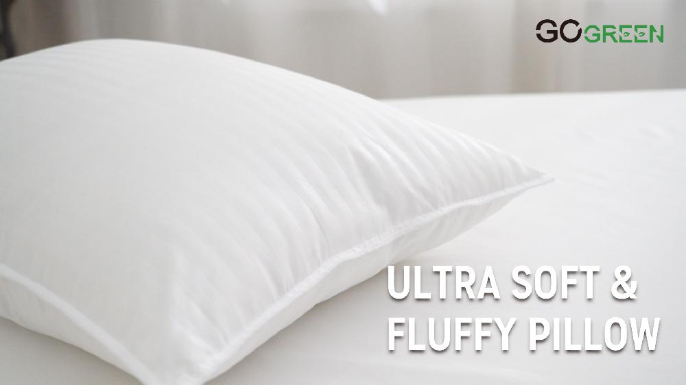 Gogreen 2 Pack Pillows For Bed Standard Size Pillows Insert For Side And Back Sleepers Soft Down Alternative Microfiber Filled Extra Firm Pillows 20 X 26 Inches