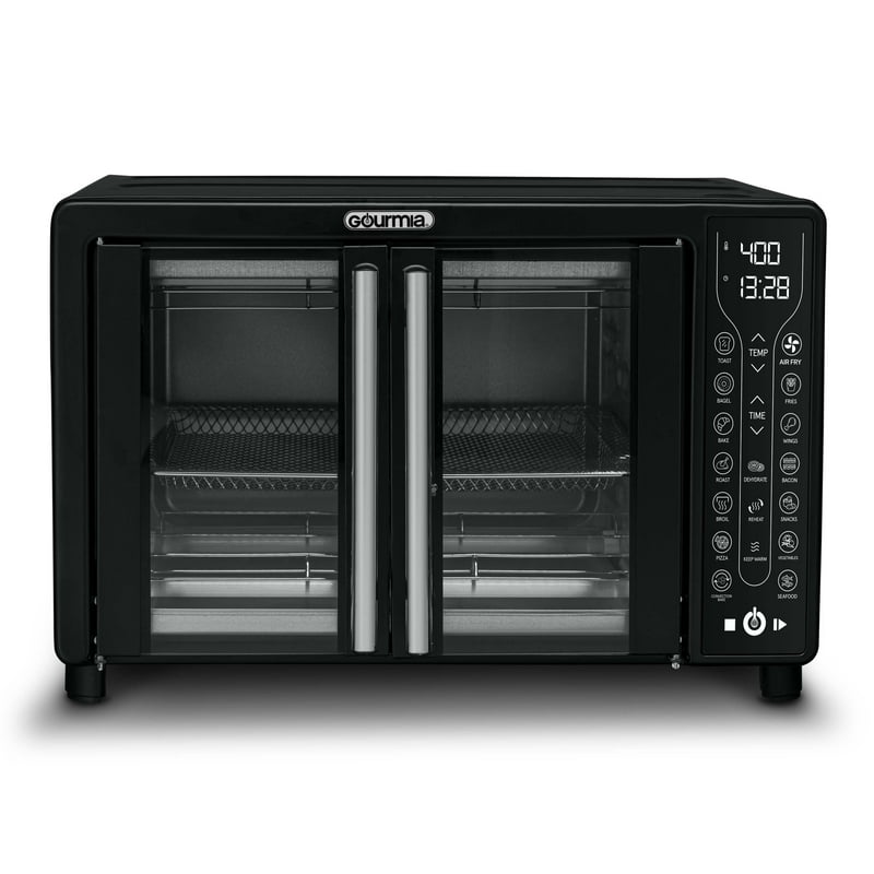 Gourmia Digital French Door Air Fryer Toaster Oven Black