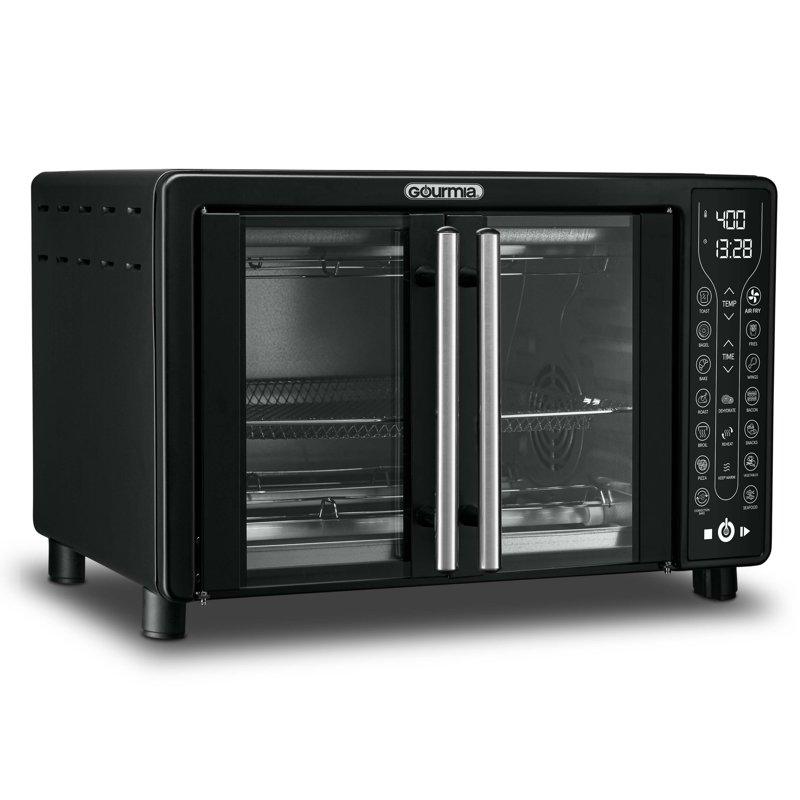 Gourmia Digital French Door Air Fryer Toaster Oven Black