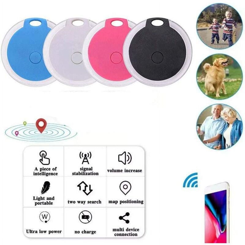 GPS Dog Tracker Anti Lost Collar GPS Cat Tracking Device With Alarm For Pets Dogs Vehicles Kids Elderly Mini SOS GPS Navigation Tracking Outdoor. (Black)