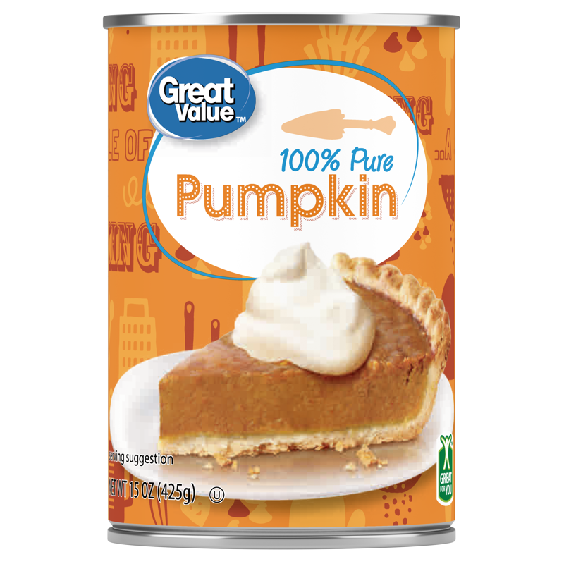 Great Value 100% Pure Pumpkin 15 oz