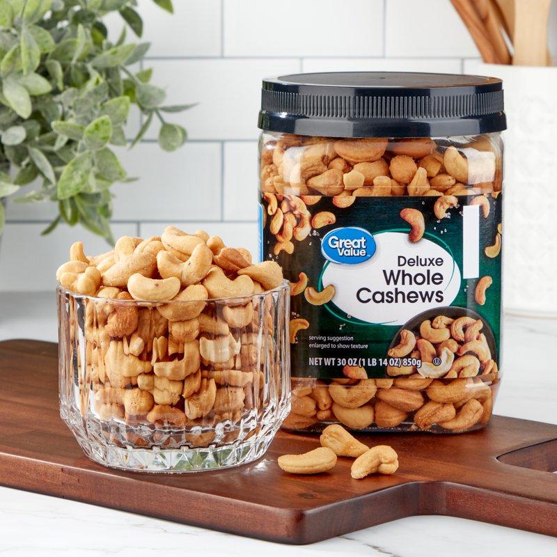 Great Value Deluxe Cashews 30 Oz