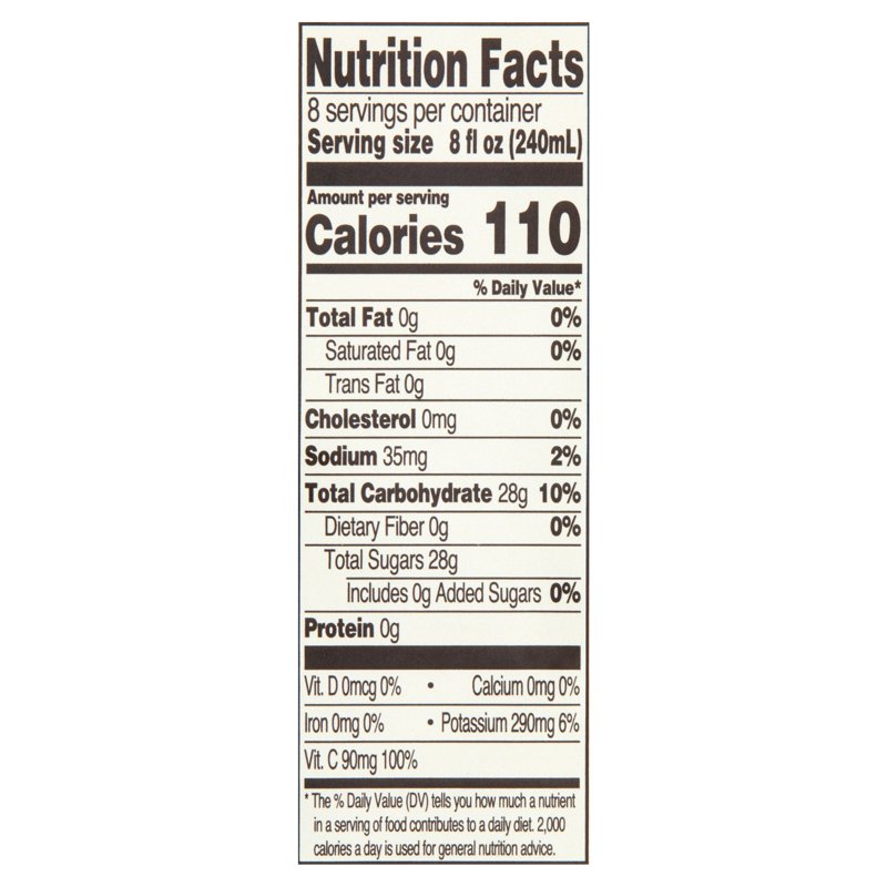 Great Value No Added Sweeteners 100% Apple Juice 64 Fl Oz