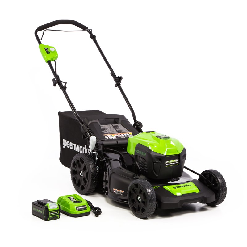 Greenworks 40V 20" Brushless Push Lawn Mower with 4.0 Ah Battery & Quick Charger 2516302VT