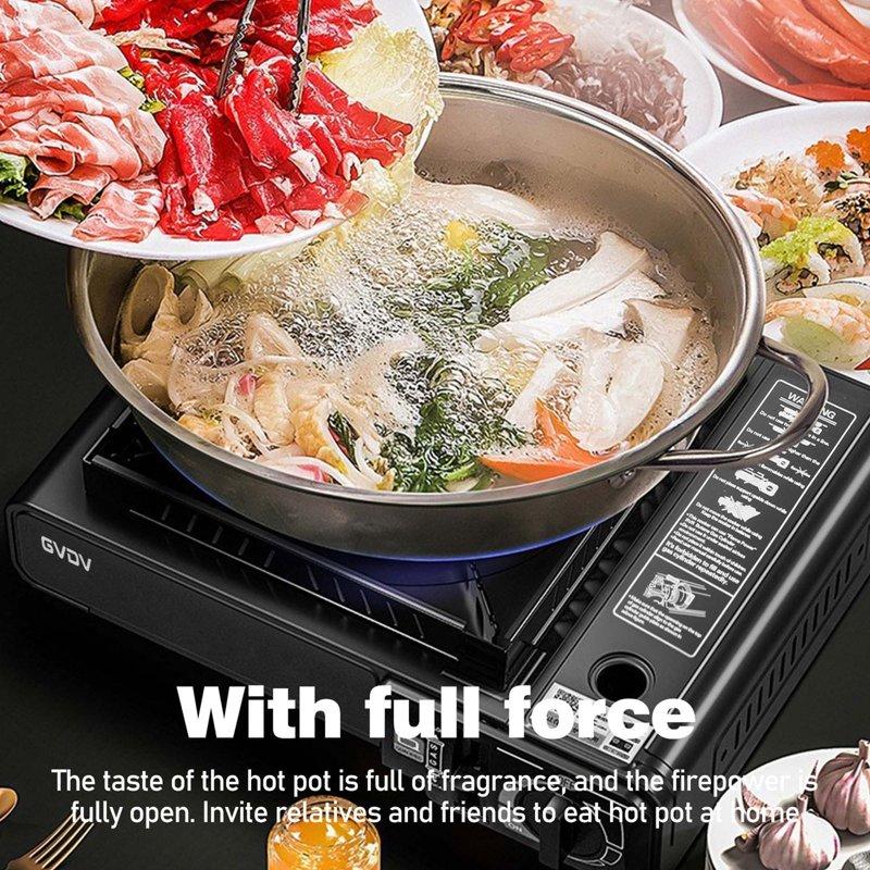 GVDV Portable Camping Stove 1 Burner Butane Gas Stove With Updated Carrying Case