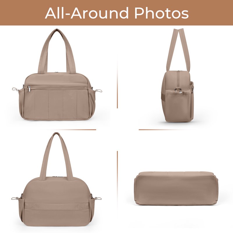 Gynky Gym Bag Travel Duffle Bag For Women Carry On Overnight Bag With Wet Pocket Lightweight Water Resistant Weekender Duffel Bag Hospital Bags For Labor Delivery Camel