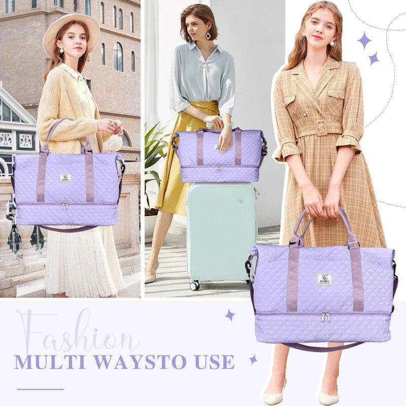 Gynky Travel Duffle Bag Weekender Bags For Women With Shoe Compartment Carry On Overnight Bag Gym Duffel Bag With Wet Pocket Hospital Bags For Labor And Delivery