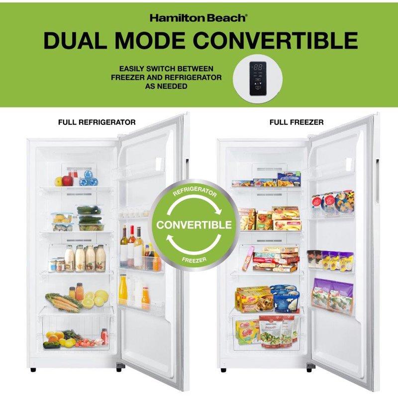 Hamilton Beach 14 Cu. Ft. Upright Convertible Freezer/Fridge HBFRF1494 White