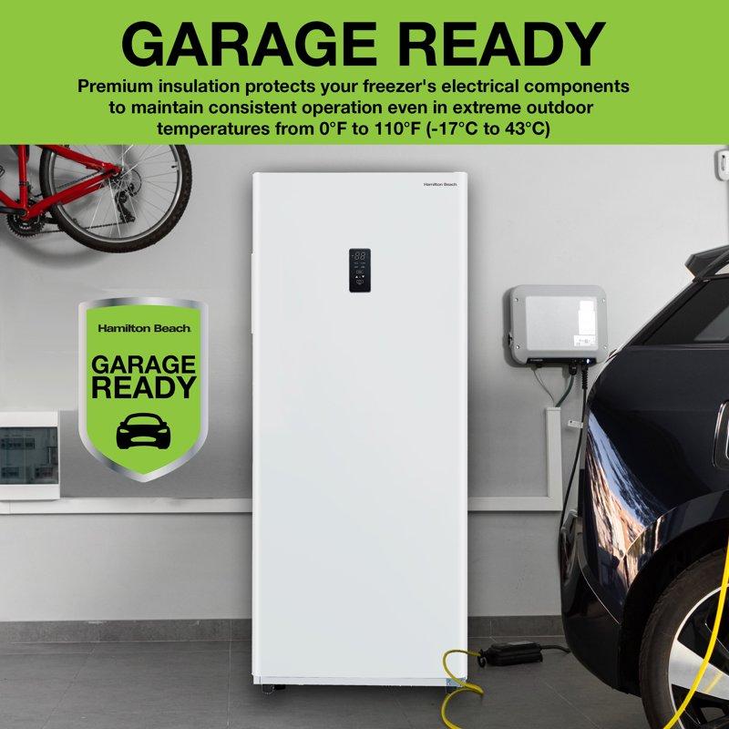 Hamilton Beach 14 Cu. Ft. Upright Convertible Freezer/Fridge HBFRF1494 White